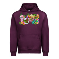 Mauve Wine tropical coffee cups Urban Hoodie - Zillion Design Studio