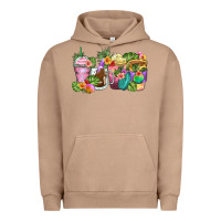 Pigment Burro tropical coffee cups Urban Hoodie - Zillion Design Studio