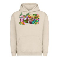 Pigment French Oak tropical coffee cups Urban Hoodie - Zillion Design Studio