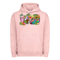 Pigment Salmon tropical coffee cups Urban Hoodie - Zillion Design Studio