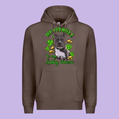 St Patricks Day My Pitbuli My Lucky Charm Premium Hoodie Designed By Ranaportraitstore