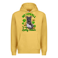 Antique Gold st patricks day my pitbuli my lucky charm Premium Hoodie - RanaPortraitStore