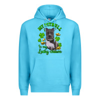 Ocean Blue st patricks day my pitbuli my lucky charm Premium Hoodie - RanaPortraitStore