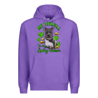 Purple st patricks day my pitbuli my lucky charm Premium Hoodie - RanaPortraitStore