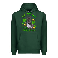 Sports Green st patricks day my pitbuli my lucky charm Premium Hoodie - RanaPortraitStore