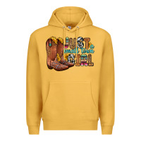 Mustard just a small town girl Premium Hoodie - Zillion Design Studio