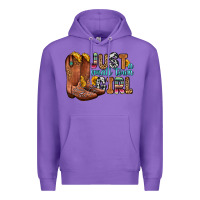 Purple just a small town girl Premium Hoodie - Zillion Design Studio