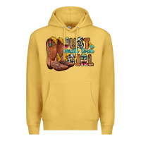 Antique Gold just a small town girl Premium Hoodie - Zillion Design Studio