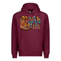Burgundy just a small town girl Premium Hoodie - Zillion Design Studio
