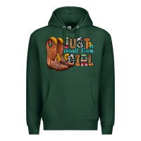 Sports Green just a small town girl Premium Hoodie - Zillion Design Studio