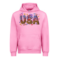 Fuchsia Pink usa 4th of july bw Urban Hoodie - texasbilliewilder