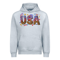 Heather Grey usa 4th of july bw Urban Hoodie - texasbilliewilder