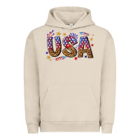Pigment French Oak usa 4th of july bw Urban Hoodie - texasbilliewilder