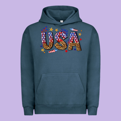 Urban Hoodie usa 4th of july bw