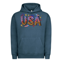 Pigment Midnight Navy usa 4th of july bw Urban Hoodie - texasbilliewilder