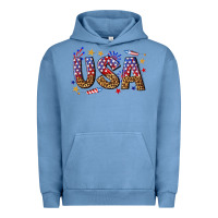Pigment Pebble Blue usa 4th of july bw Urban Hoodie - texasbilliewilder