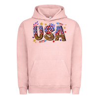 Pigment Salmon usa 4th of july bw Urban Hoodie - texasbilliewilder