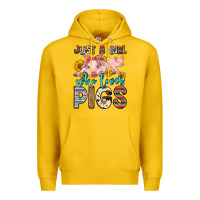 Lemon just a girl who loves pigs Premium Hoodie - Zillion Design Studio