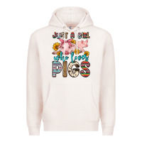 Pale Pink just a girl who loves pigs Premium Hoodie - Zillion Design Studio