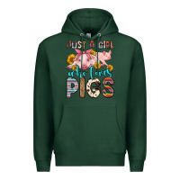 Sports Green just a girl who loves pigs Premium Hoodie - Zillion Design Studio