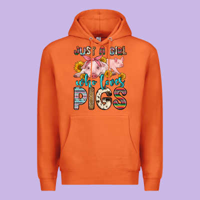 Just A Girl Who Loves Pigs Premium Hoodie Designed By Zillion Design Studio