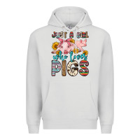 Dove Grey just a girl who loves pigs Premium Hoodie - Zillion Design Studio