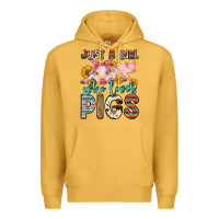 Mustard just a girl who loves pigs Premium Hoodie - Zillion Design Studio