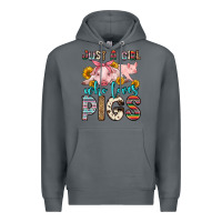 Rock just a girl who loves pigs Premium Hoodie - Zillion Design Studio