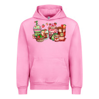 Fuchsia Pink strawberry farm fresh coffee cups Urban Hoodie - Zillion Design Studio