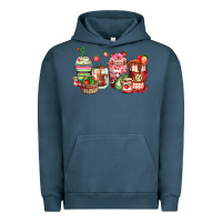 Pigment Midnight Navy strawberry farm fresh coffee cups Urban Hoodie - Zillion Design Studio
