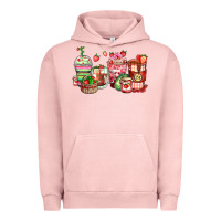 Pigment Salmon strawberry farm fresh coffee cups Urban Hoodie - Zillion Design Studio