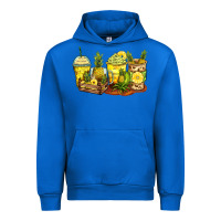 Cobalt pineapple farm fresh coffee cups Urban Hoodie - Zillion Design Studio