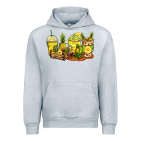Heather Grey pineapple farm fresh coffee cups Urban Hoodie - Zillion Design Studio