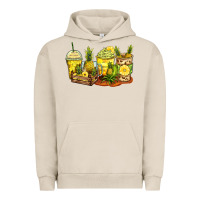 Pigment French Oak pineapple farm fresh coffee cups Urban Hoodie - Zillion Design Studio