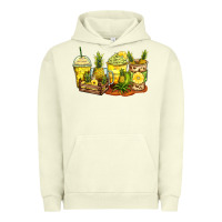 Pigment Pistachio pineapple farm fresh coffee cups Urban Hoodie - Zillion Design Studio