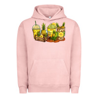 Pigment Salmon pineapple farm fresh coffee cups Urban Hoodie - Zillion Design Studio
