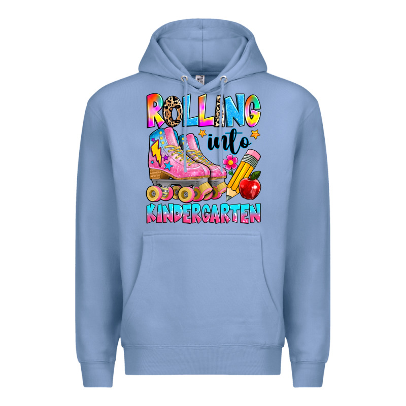 Rolling Into Kindergarten Grade Premium Hoodie by texasbilliewilder | Teevron