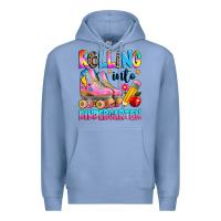 Colony Blue rolling into kindergarten grade Premium Hoodie - texasbilliewilder