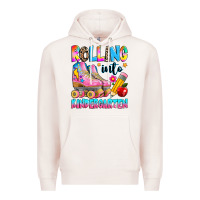 Pale Pink rolling into kindergarten grade Premium Hoodie - texasbilliewilder