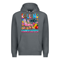 Rock rolling into kindergarten grade Premium Hoodie - texasbilliewilder