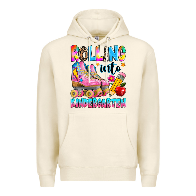Rolling Into Kindergarten Grade Premium Hoodie by texasbilliewilder | Teevron