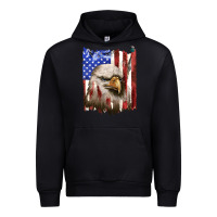 Black usa flag with eagle head Urban Hoodie - texasbilliewilder