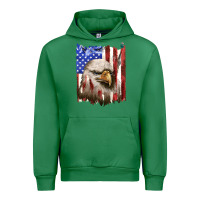 Emerald usa flag with eagle head Urban Hoodie - texasbilliewilder