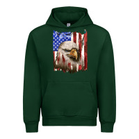 Forest Green usa flag with eagle head Urban Hoodie - texasbilliewilder