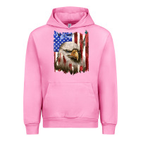 Fuchsia Pink usa flag with eagle head Urban Hoodie - texasbilliewilder