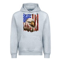 Heather Grey usa flag with eagle head Urban Hoodie - texasbilliewilder