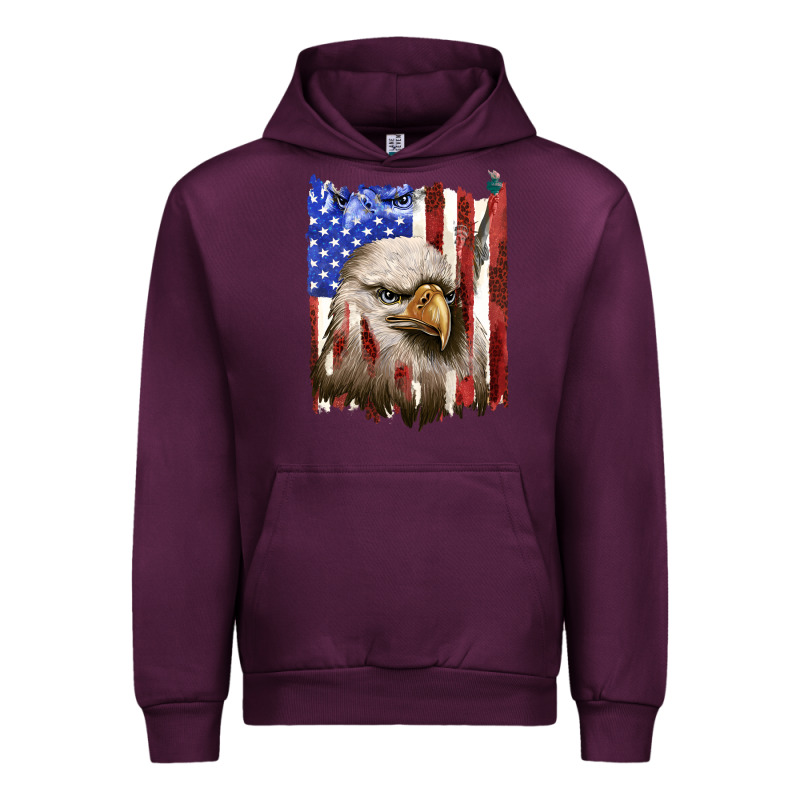 Usa Flag With Eagle Head Urban Hoodie by texasbilliewilder | Teevron