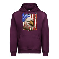 Mauve Wine usa flag with eagle head Urban Hoodie - texasbilliewilder