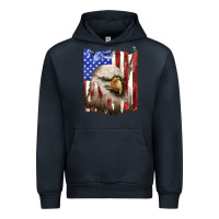 Navy usa flag with eagle head Urban Hoodie - texasbilliewilder