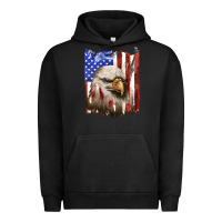 Pigment Black usa flag with eagle head Urban Hoodie - texasbilliewilder